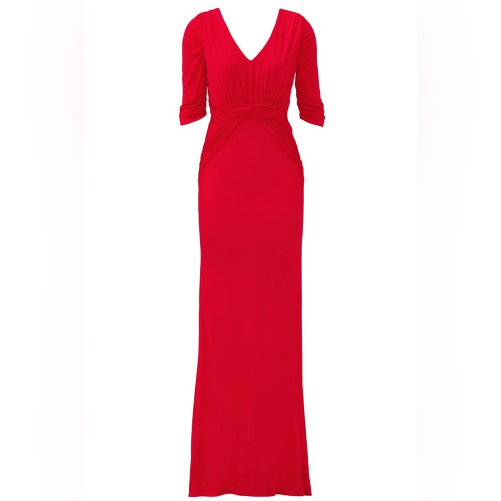 Badgley Mischka Layla Gown Formal Dress Red Maxi size 14 - Picture 9 of 15